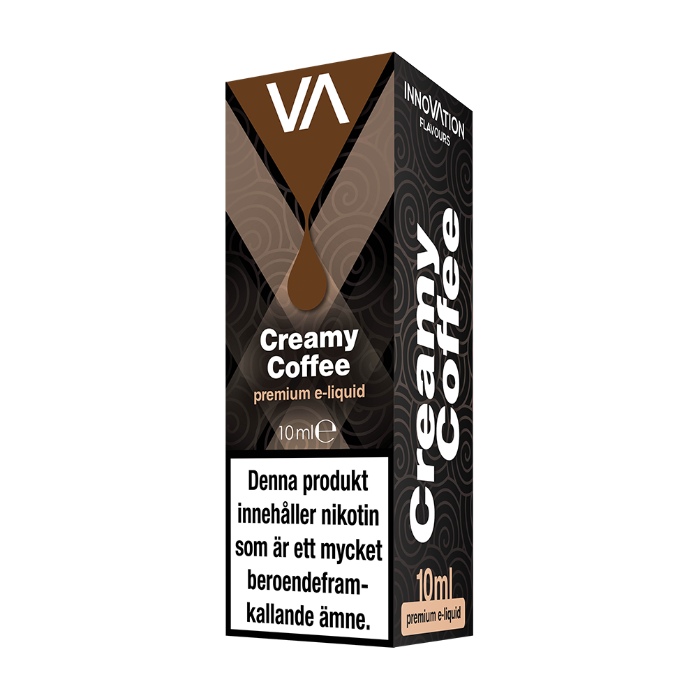 INNOVATION Creamy Coffee vape juice aromikas kahvi & kerma maku, vahva ja selkeä jälkimaku.