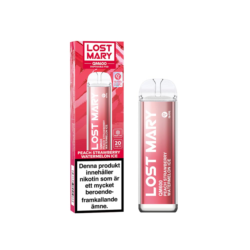 Lost Mary QM600 Peach Strawberry Watermelon Ice 600 Puffs