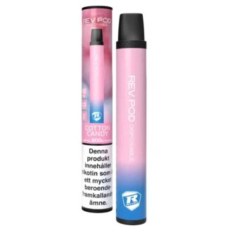 Rev Pod Cotton Candy 10mg - Engangs E-sigarett