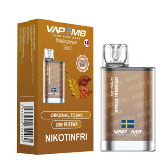 VM8 Crystal Box Original Tobak 0mg - Engångsvape