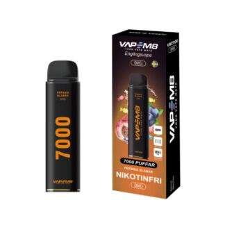 VM8 VM7000 Fersken blåbær 0mg - engangs vape