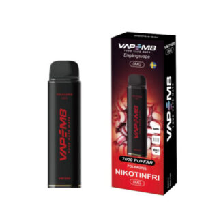 VM8 VM7000 Polkagris 0mg - engangs vape