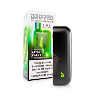 DRIPPED FUSION SPLIT-BATTERI – Satin-svart